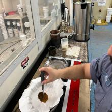 Mid-states employee works on refining precious metals